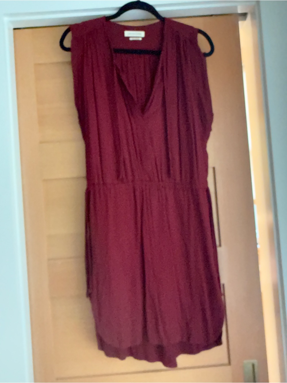 Isabel Marant Etoile Sleeveless Dress in Deep Wine 100 viscose crepe